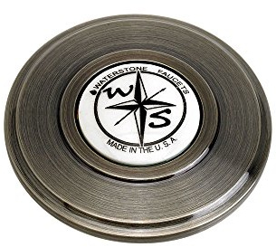 Waterstone 4070-MB Traditional Sink Hole Cover - Compass Button Matte Black