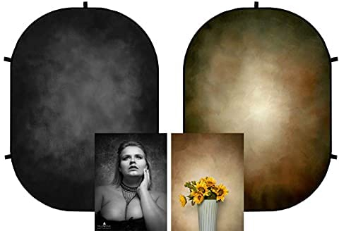 Kate 1.5x2m Schwarz/Braun Falthintergrund Faltbar Falthintergrund Fotografie Faltbare Hintergrund Walimex Falthintergrund for Mikrofaser mit Tragetasche