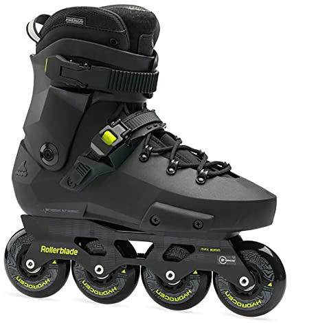Rollerblade Twister XT Men's Adult Fitness Inline Skate, Black/Lime, Urban Performance Inline Skates 11/11.5