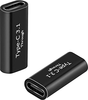 Mcbazel 2 Pezzi Accoppiatore USB C, OTG Adattatore Tpye C da Femmina a Femmina, USB C 3.1, Connettore di Estensione PD da 100 W Supporto 4K Video e Audio, Ricarica Rapida e Trasferimento Dati 10Gbps