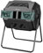 EAST OAK Compost Tumbler Outdoor, 43-Gal Dual Chamber Compost Bin with 2 Sliding Door and Aeration System, Tumbling Rotating Composter Bin for Kitchen, Garden, Yard