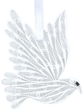 Dove (White), Handmade Paper Quilling Ornament