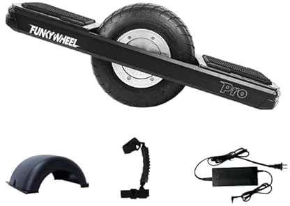 FUNKYWHEEL PRO Electric Unicycle Self-Balancing Monowheel,22 Miles Long Range, Maximum Speed of 26KM/H and 23° Climbing Ability