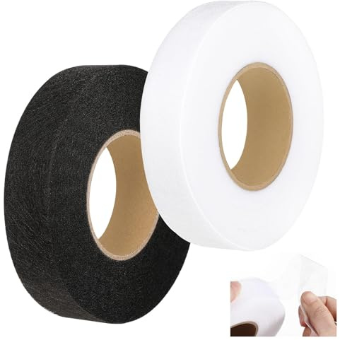 Thapncow Nastro termoadesivo, Nastro con orlo da stirare da 64 metri, larghezza 20 mm, termoadesivi per tessuti, Non è Necessario Cucire, Nastro, nastro per cuciture termoadesivo lavabile