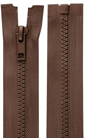 cyclingcolors 2x Cerniera Lampo n. 5 70 cm Chiusure Cursore Tirante Zip Poliestere Abbagliamento Arredamento Cucito Giacche, Cioccolato