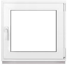 Framex Finestra in Plastica Bianca, Larghezza x Altezza 75 x 75 cm (750 x 750 mm), Triplo Vetri (32 mm), Anta-Ribalta, Girevole DIN Sinistra – Premium