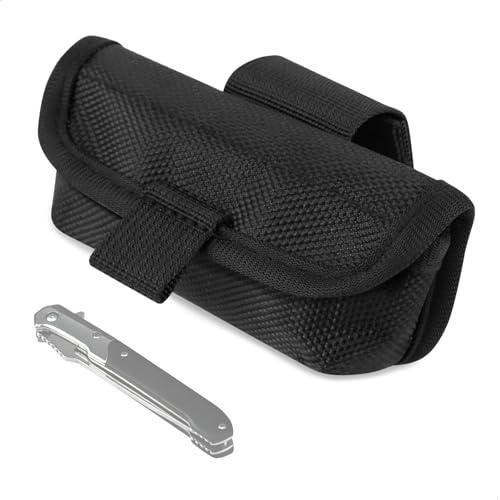 xtemtoamz Etui Couteau,Etui Couteau Ceinture,Malette Couteaux,Étui Compact pour Couteau Pliant avec Clip Ceinture,pour Les Loisirs de Plein Air,La Randonnée,L'alpinisme,Cadeaux pour Hommes