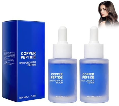 Kopparpeptidhårserum, 2 st serum behandling av håravfall, stärker hårrot, ger näring åt hårbotten, återupplivande hårvård, lämplig för män och kvinnor