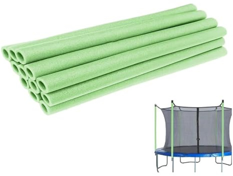 12 piezas de fundas de espuma para poste de trampolín, tubo redondo impermeable de 88 cm / 34,6 pulgadas, funda protectora de resorte para trampolín, funda protectora de espuma para poste de red de