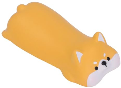 Eujgoov Handledsstödsdyna, PU Söta Handledsstöd med Tecknad Design, Konturformad Komfort, Mjuk Klämkudde, Bärbar Handflatsdyna för Datoranvändare med Gaming på Kontoret (Blush Shiba Inu)