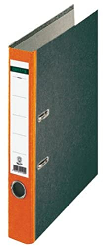 Centra 221126 Standard-Ordner (grauappe RC, mit Wolkenmarmor-Papier-Kaschierung, A4, 5,2 cm Rückenbreite) orange