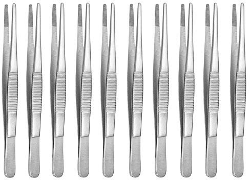 May – Set – 10 x pinzas técnicas rectas – 13 cm – Pinzas para modelismo – Pinzas para electricistas – Pinzas industriales – Acero inoxidable