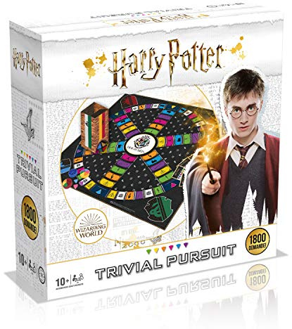 Winning Moves, gioco a quiz a tema Harry Potter, edizione italiana, 1800 domande sui tuoi personaggi ed eventi preferiti di Hogwarts, gioco Trivia, ragazzi da 10 anni in su