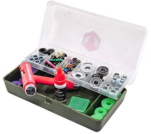 Venom Skateboards 50pc Premium XL Hardware Gift Pack inc ToolBox/Bearings/Bolts
