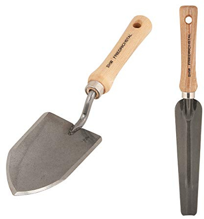 SHW-FIRE Set Kurzer Unkrautstecher und Blumenkelle aus geschmiedetem Stahl