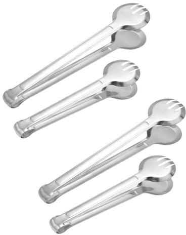 OUNONA 4 Stück BBQ-Food-Sandwich-Brot-Clip Edelstahlklammern Servierclips küchenzange kã¼chenzangen kuchen Kochgeschirr aus Edelstahl Servierzange für die Küche Grill