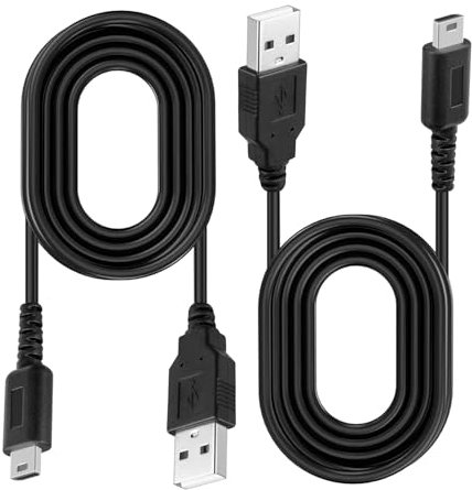 Pennle 2pcs Charger for Nintendo DS Lite, 1.2M Black USB Charging Cable for Nintendo DS Lite - Universal USB Charging Cable Lead Wire Cord Power Adapter for Nintendo DS Lite Systems/NDSL