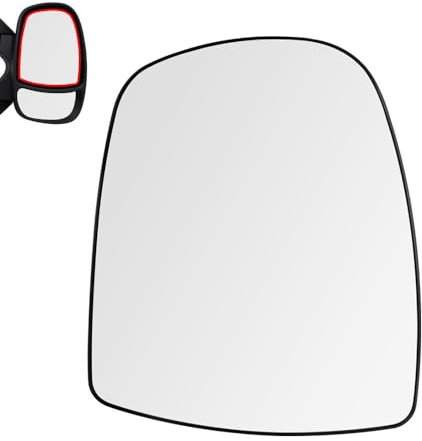 SENZEAL Wing Mirror Glass Heated Upper Right Driver Side for Renault Trafic MK2 Vauxhall Vivaro A Nissan Primastar 2001-2014 9636500QAK (Right)