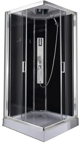 Bagno Italia Box doccia idromassaggio quadrato 90x90 cm con radio e 3 getti