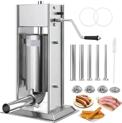 Churro Maker – vertikal bänkskiva spansk donuts maskin – manuell injektor med 1,32 gal kapacitet för hem, restauranger och bagerier – 5 l