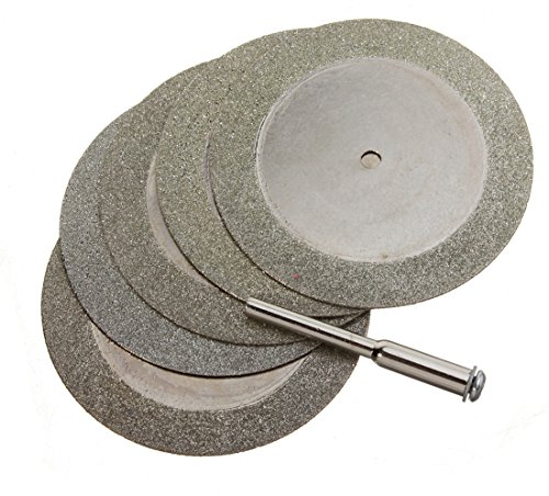 OriGlam, punta per trapano e mini dischi da taglio diamantati per tagliare vetro e pietre preziose, adatti all'uso con utensili a rotazione