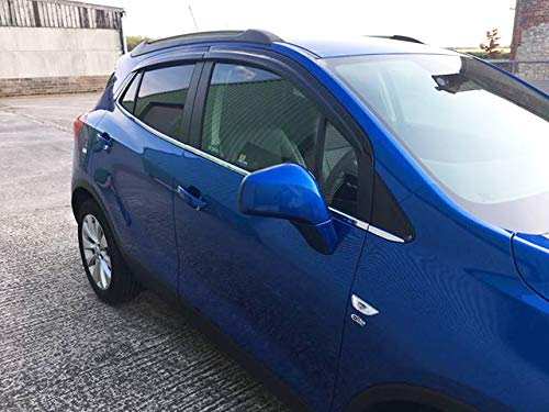 AUTO CLOVER Wind Deflectors Set for Vauxhall Opel Mokka (4 pieces)