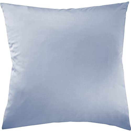 Pure Label Mako Satin Kopfkissenbezug 80x80 cm aus 100% Baumwolle in hellblau - Traumhaft weicher Kissenbezug passend zu unseren Bettwäsche Sets