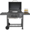 Holzkohlegrill xxl, Grillwagen mit Rädern, holzkohlegrill mit deckel, BBQ Grill, Standgrill, Smoker, Große Kapazität grillwagen, 152x136x60cm, Grau