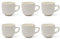Excelsa Fashion White Lot de 6 tasses à thé blanc, céramique, capacité 250 ml.