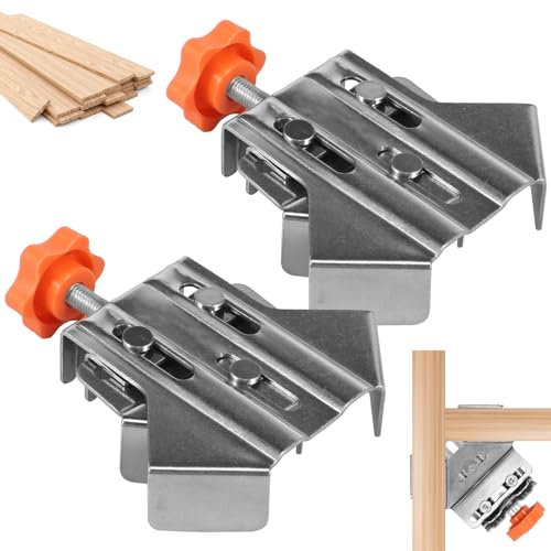 Alongen 2Pcs Right Angle Clamp,90 Degree Corner Clamps for Woodwork,Precision Open and Close Type Right Angle Splicing Clamp Locator for DIY Woodworking Welding(Open)