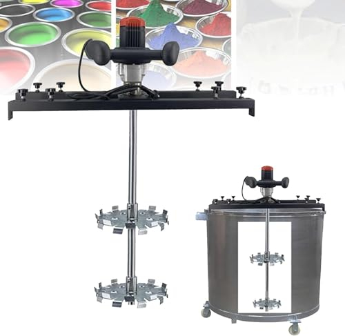 PHOLK Elektrische Tank-Farbmischermaschine, 3280 W IBC-Farbmischer mit klappbarem Propeller und Stützaufhängung, für Farbbeschichtungsmaterialien, viskoses flüssiges Tintenlöser-Rührwerk
