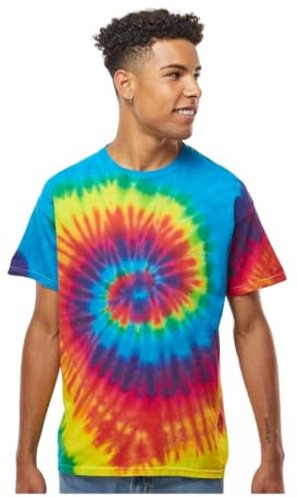 Unisex batik t-shirt – neon regnbåge hippie skjorta kvinnor och män – 70-tals festival outfit – slips dye regnbåge skjorta – bomull färgglad t-shirt män S M L XL XXL 3XL 4XL 5XL