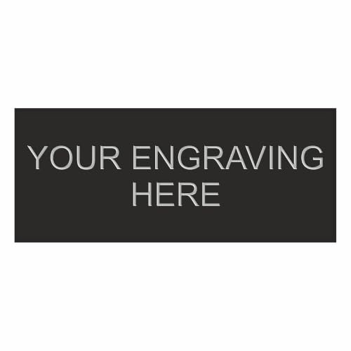 Engraved Plate - Gold, Silver, or Black | Self-Adhesive Plaque for Nameplates & Photo Frames | Custom Fonts & Straight Shape (100 X 50mm)