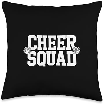Cheer Squad Pom Pom Cheerleader Throw Pillow