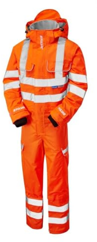 Pulsar Waterproof Overalls – PR505 Hi-Vis Rail-Compliant Coverall- Orange-XL