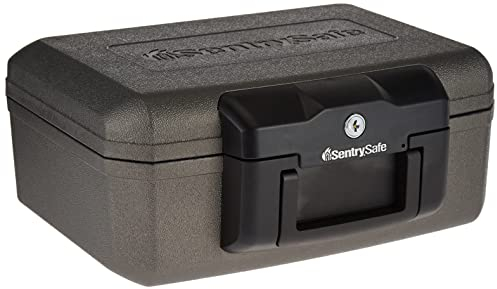 Sentry Safe 1210 Portable Fireproof Safe Box with Key Lock, Small