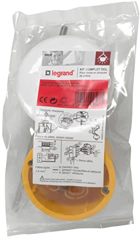 Legrand LEG90567 - Scatola da incasso + spina per lampada Batibox, in cartongesso, diametro: 67 mm