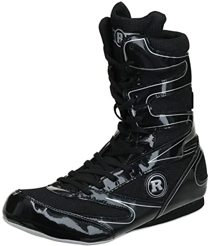 Ringside Zapatos de Boxeo Altos indestructibles de Muay Thai MMA Lucha Libre - SHOE10 BLACK11, Negro