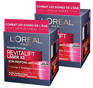 L'Oréal Paris - Set Routine Anti-Aging: Revitalift Laser X3 Augenpflege + Revitalift Laser X3 Tagespflege + Mini-Creme-Nachtmaske Revitalift Laser X3