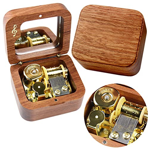 Sinzyo Howl's Moving Castle-Merry Go Round of Life Scatola musicale vintage in legno Movimento Natale San Valentino Regalo di compleanno (Nota musicale palissandro)