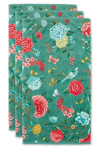 Pip Studio Handtuch-Set Good Evening 3X Farbe Grün, Größe 55x100 x 3