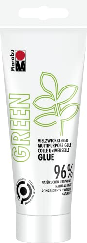 Marabu 14550050881 - GREEN LINE Vielzweckkleber, Farbton cremefarben, 100 ml wasserbasierter Klebstoff, vegan, klimaneutral, 96 Prozent aus natürlichen Rohstoffen