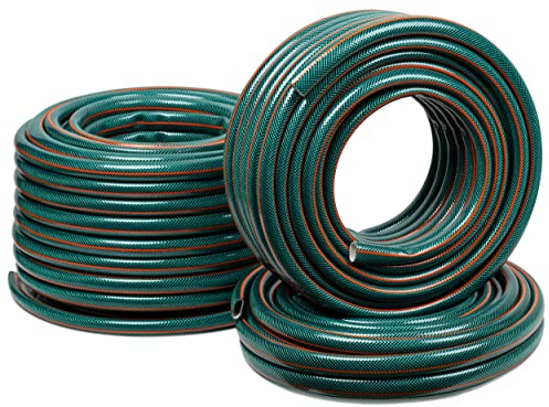 STRÜBER Gartenschlauch 4-lagig (1/2 Zoll – 25 m Länge) BOS Bewässerungsschlauch mit Kreuzgewebe UV-beständig Schlauch PVC flexibler Wasserschlauch