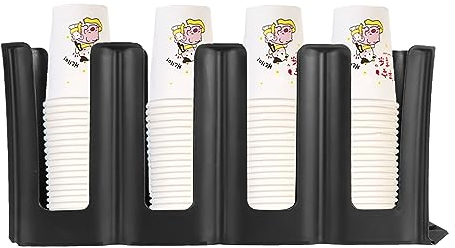 Distributeur de gobelets en papier, Support de stockage robuste pour tasses à café et thé au lait, Organisateur pratique pour cafés et restaurants, Solution de rangement pour espaces professionnels
