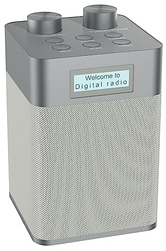 Mycket DAB/DAB+ Digital und UKW Radio, Batteriebetriebenes Radio, tragbares DAB Radio, wiederaufladbares Radio mit Bluetooth/U-Disk, 80 voreingestellte Sender, Kopfhörereingan, für Zuhause, Reisen