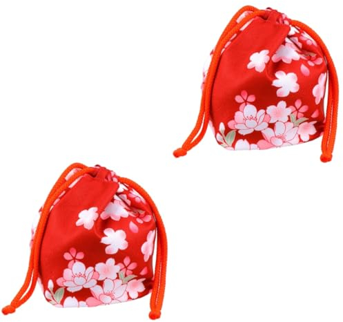 VALICLUD 2 Pcs Seau Cosmétique Portable Cordon Pochette Pad De Rangement Sacs À Cordon en Tissu Petit Organisateur De Maquillage Goodie Sacs Salle De Bains Cosmétique