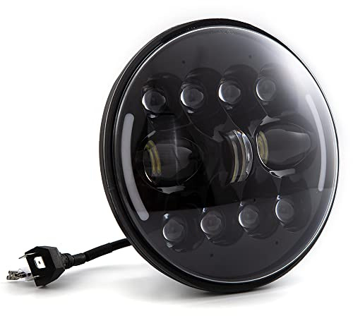 APEBAZY Faro per moto universali a LED Faro per moto Angel Eye Fari rotondi impermeabili (SYCD214-7)