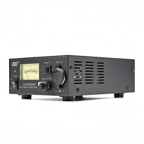 30A DC 13.8V Bench DC Power Supply, Ham Radio Regulated Switching Power Supply, AC to DC Power Converter with Analog V/A Meter & Car Cigarette Lighter Socket, Noise Offset Control