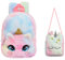 Balakaka 2Pcs Unicorn Cat Backpack Purse Set Plüsch Rucksack Mini Umhängetasche Niedlich Geldbörse Schultasche,Kawaii Kindergartentasche Geburtstag Freund Kindergartenrucksack für 3-8 Jährige