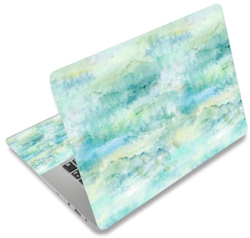 Mibbxea 15–15,6 tums vinyl laptop skin klistermärke, återanvändbara laptop-klistermärken för 13 13,3 14 15,4 tums netbooks, dekorativ, reptålig, vattentät, dammtät (089 landskapsmålning)
